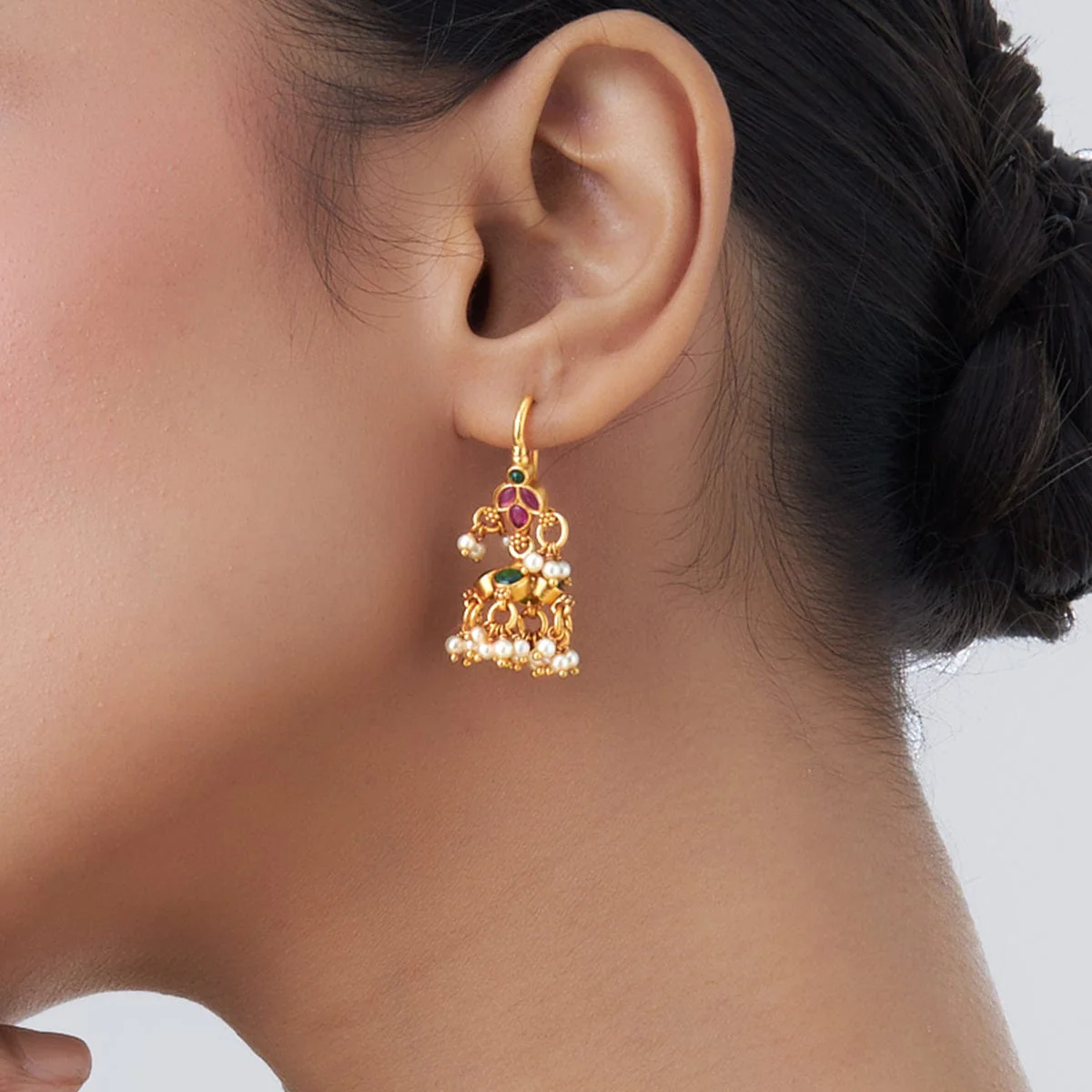 Silver Temple Earring 153412 - Image 2