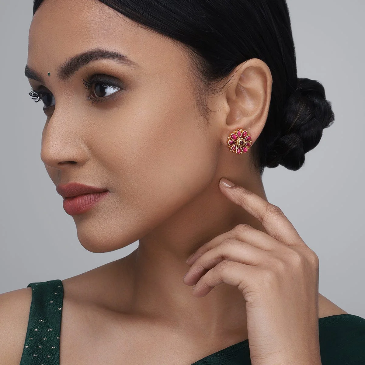 Silver Temple Earring 153752 - Image 3