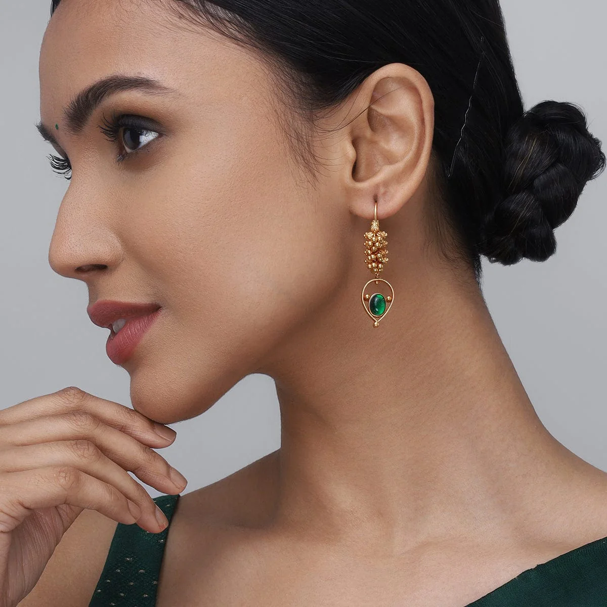 Silver Temple Earring 156554 - Image 2