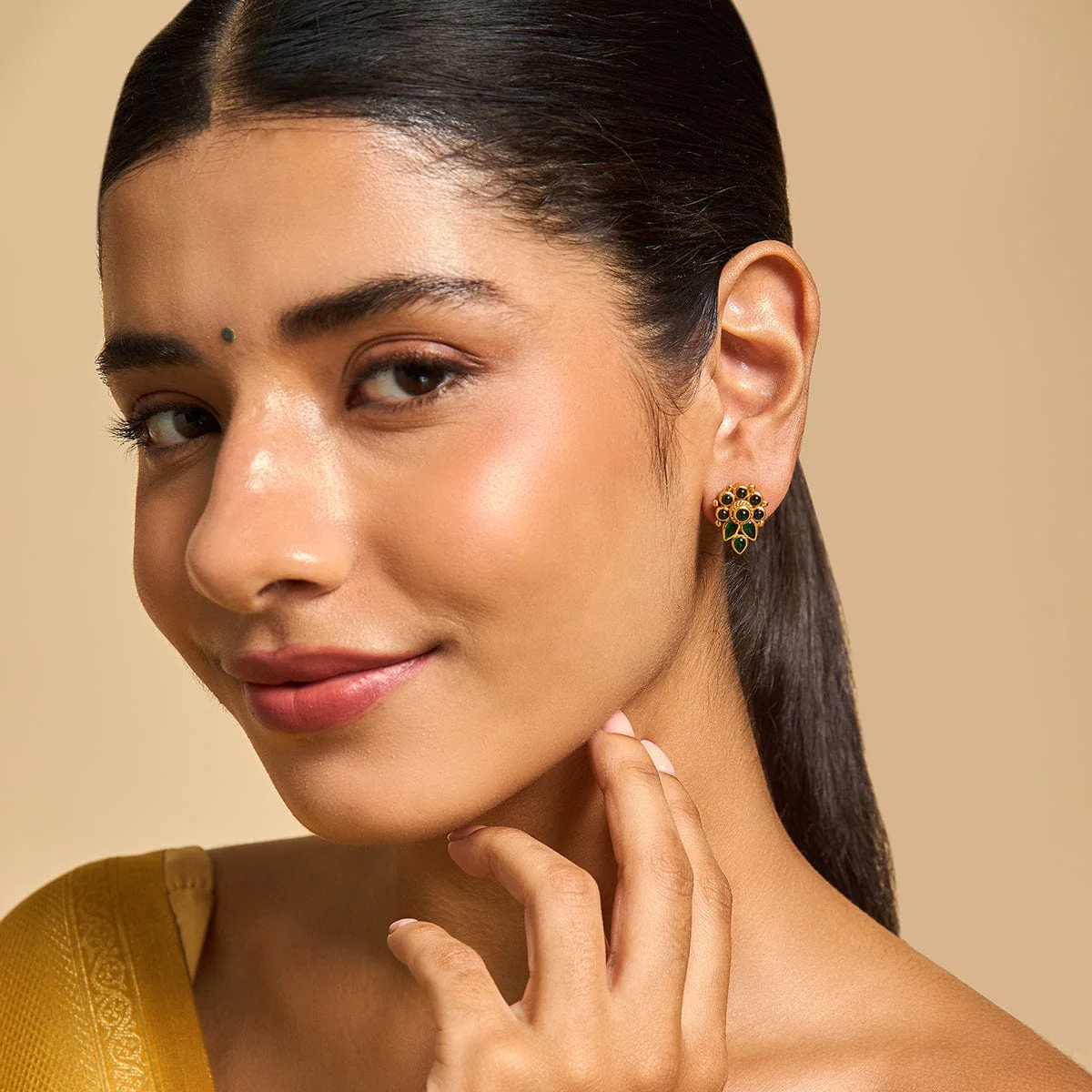 Silver Temple Earring 156748 - Image 3
