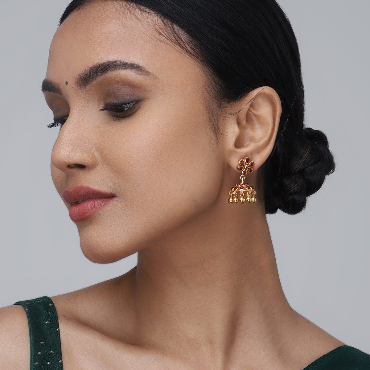 Silver Temple Earring 157456 - Image 3