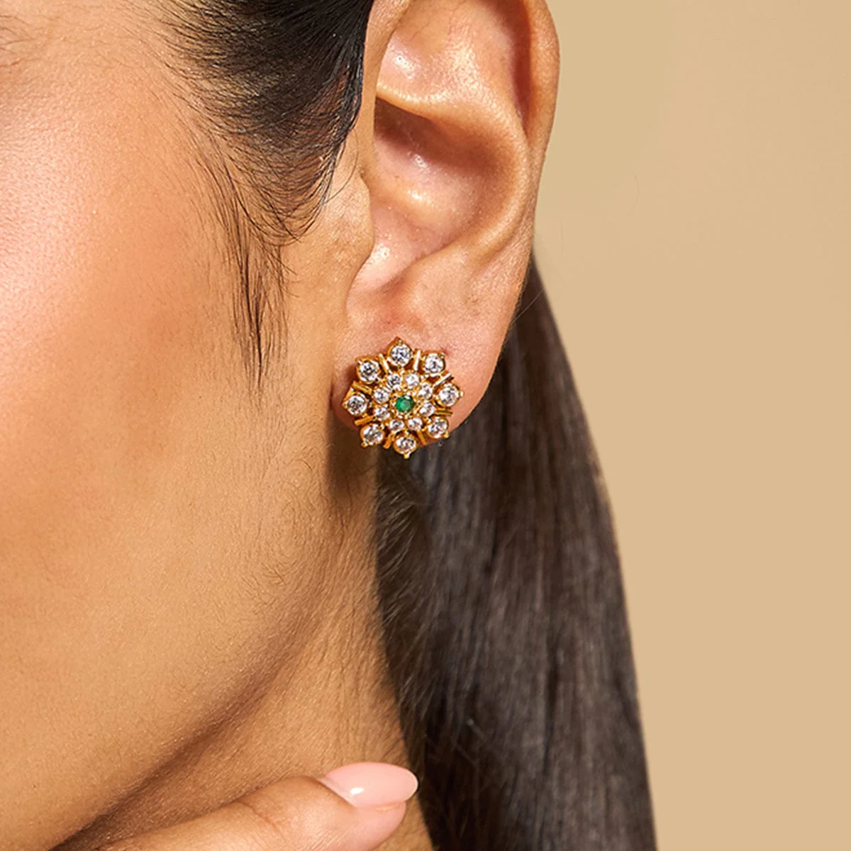 Silver Temple Earring 158204 - Image 2