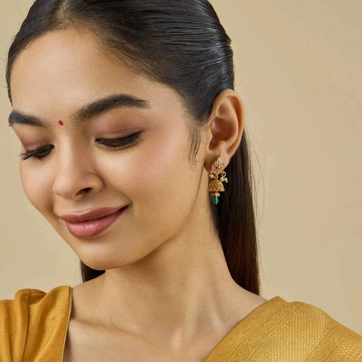 Silver Temple Earring 158770 - Image 2