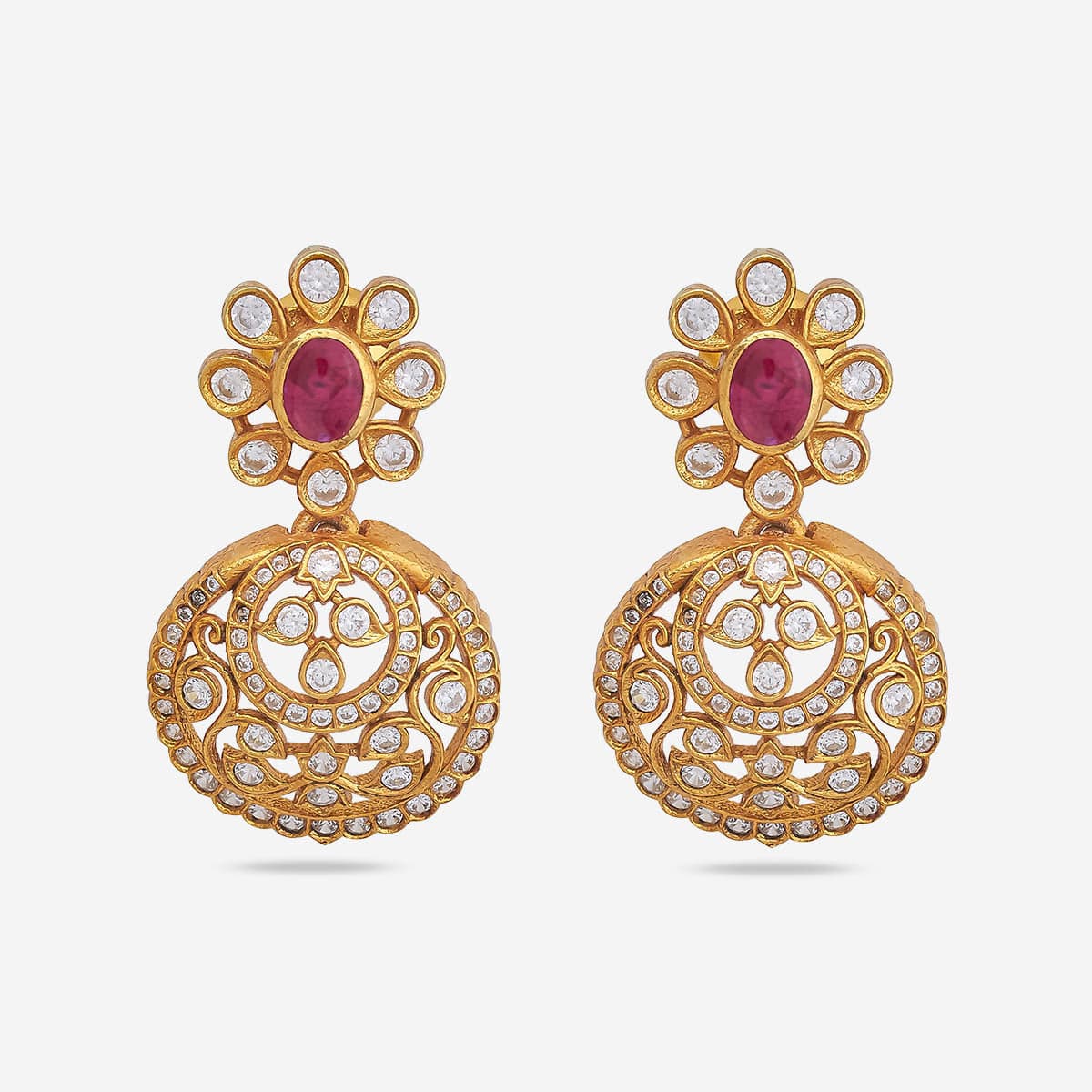 Silver Temple Earring 160624 - Image 2