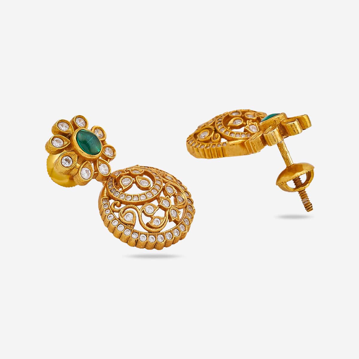 Silver Temple Earring 160624 - Image 3