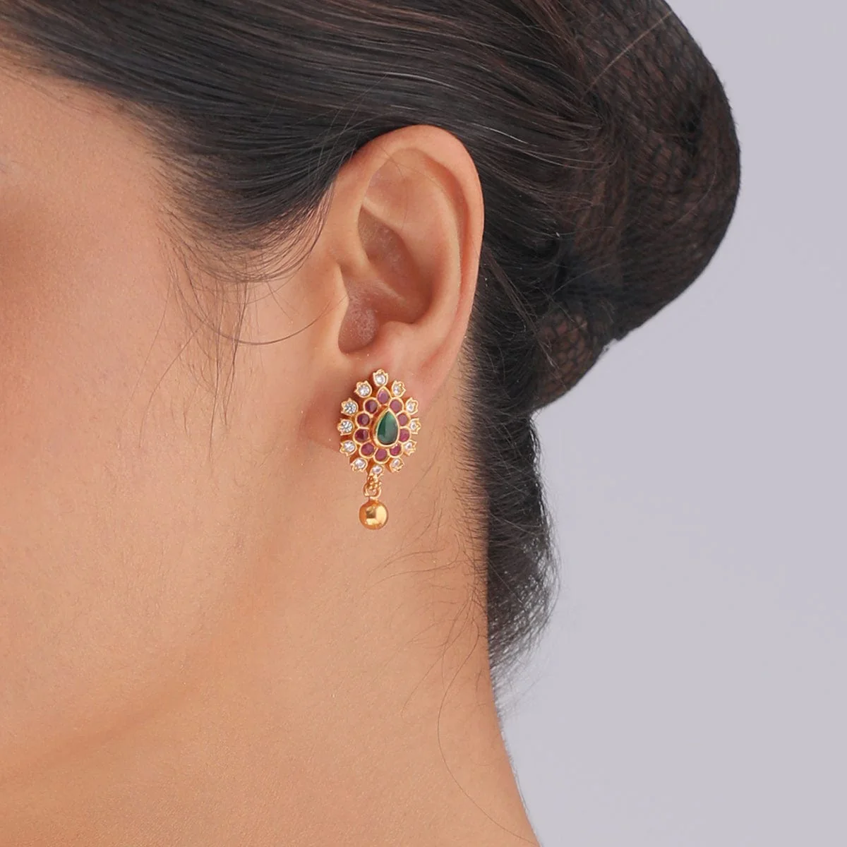Silver Temple Earring 161581 - Image 2