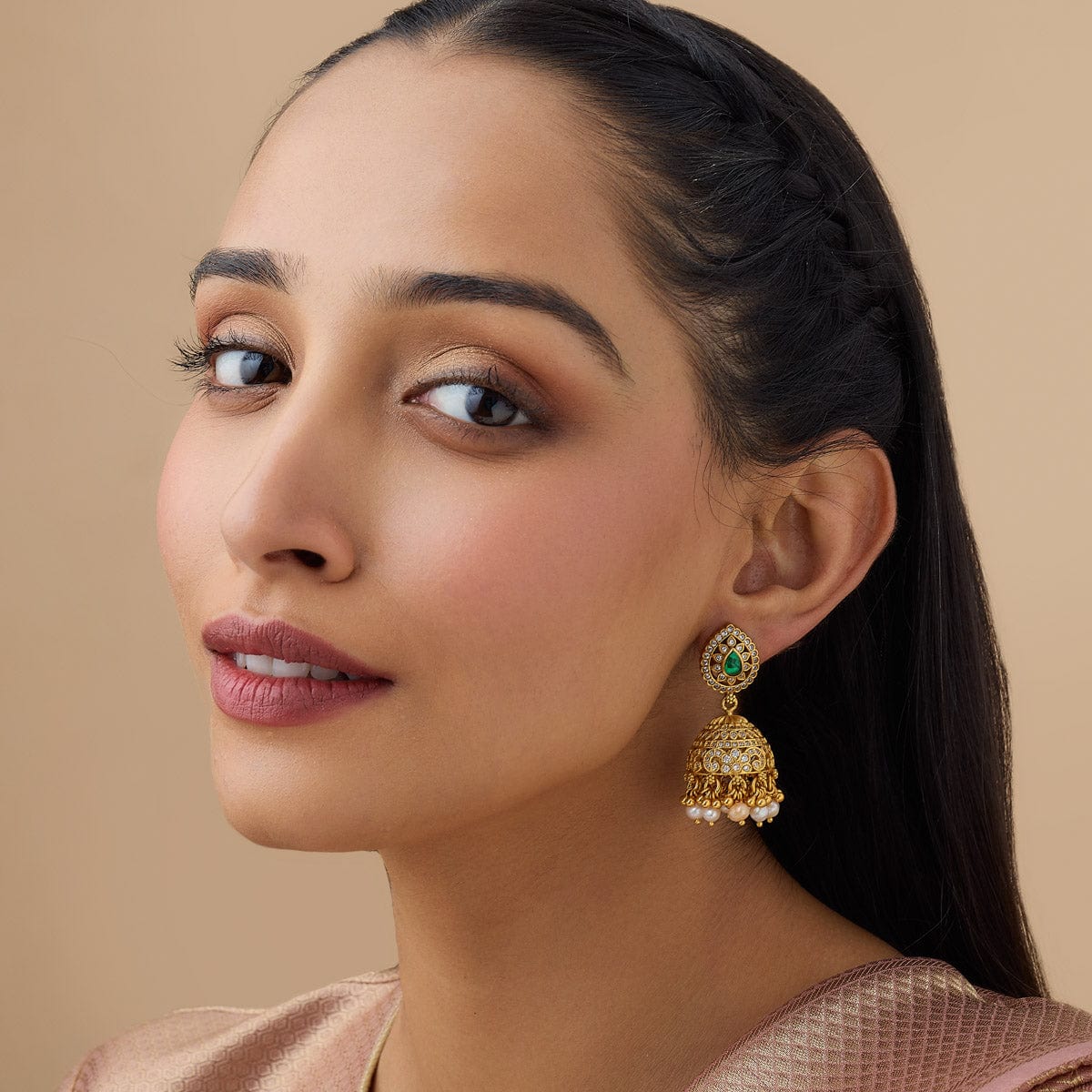 Silver Temple Earring 163707 - Image 2