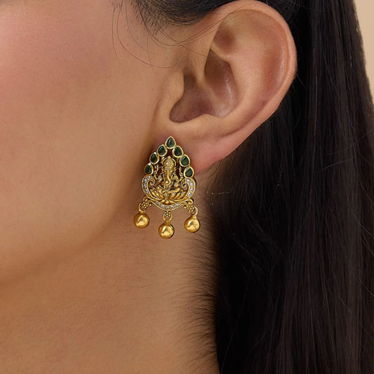 Silver Temple Earring 163731 - Image 2