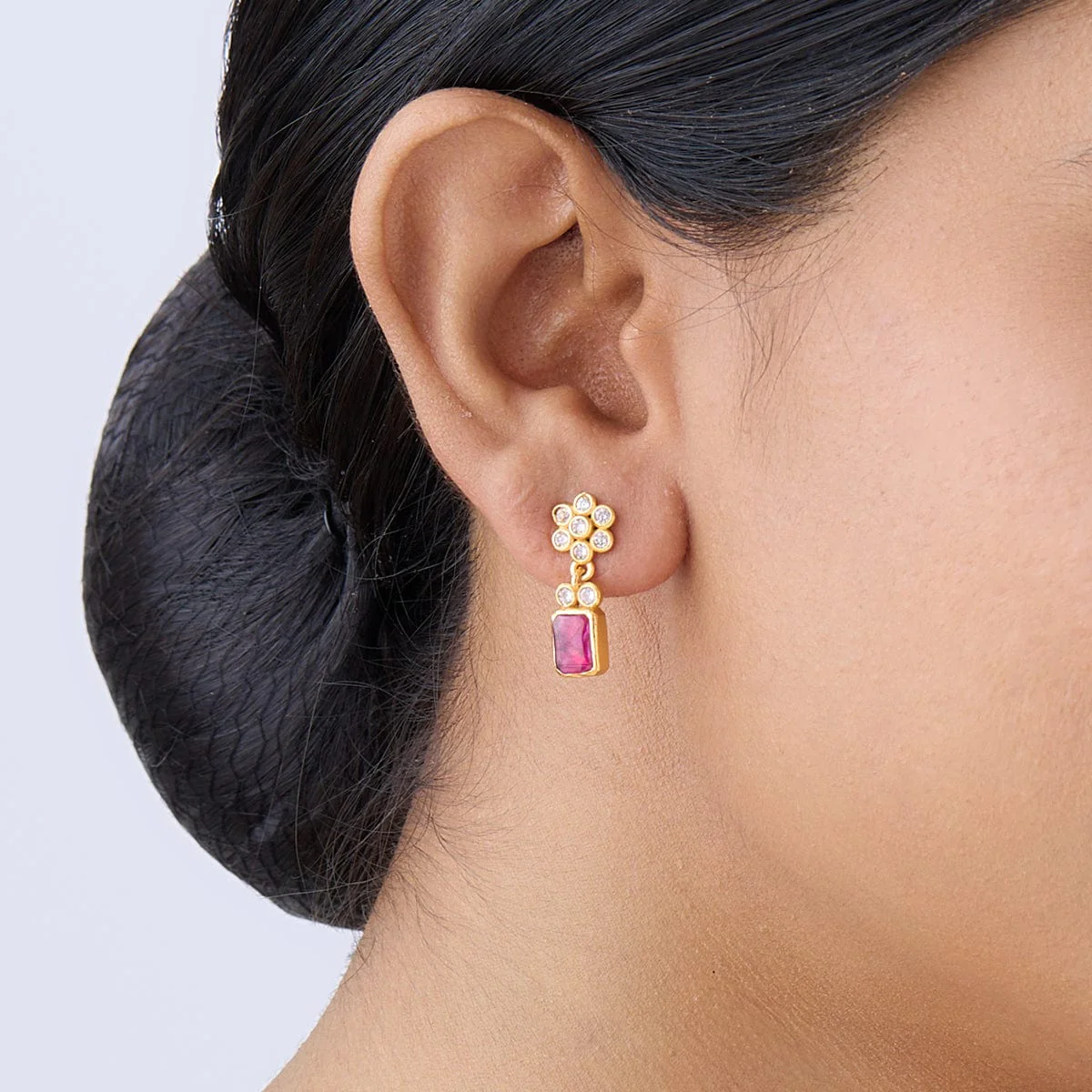 Silver Temple Earring 164607 - Image 2