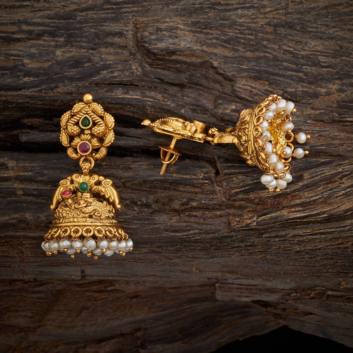 Silver Temple Earring 165704 - Image 2