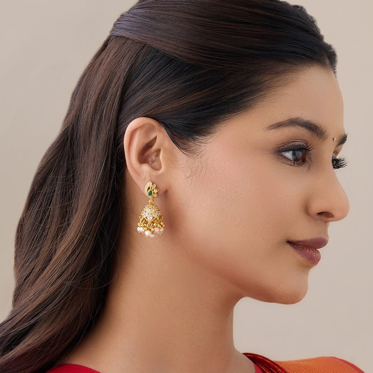 Silver Temple Earring 167550 - Image 2