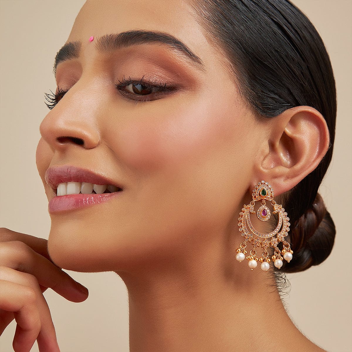 Silver Temple Earring 167556 - Image 2