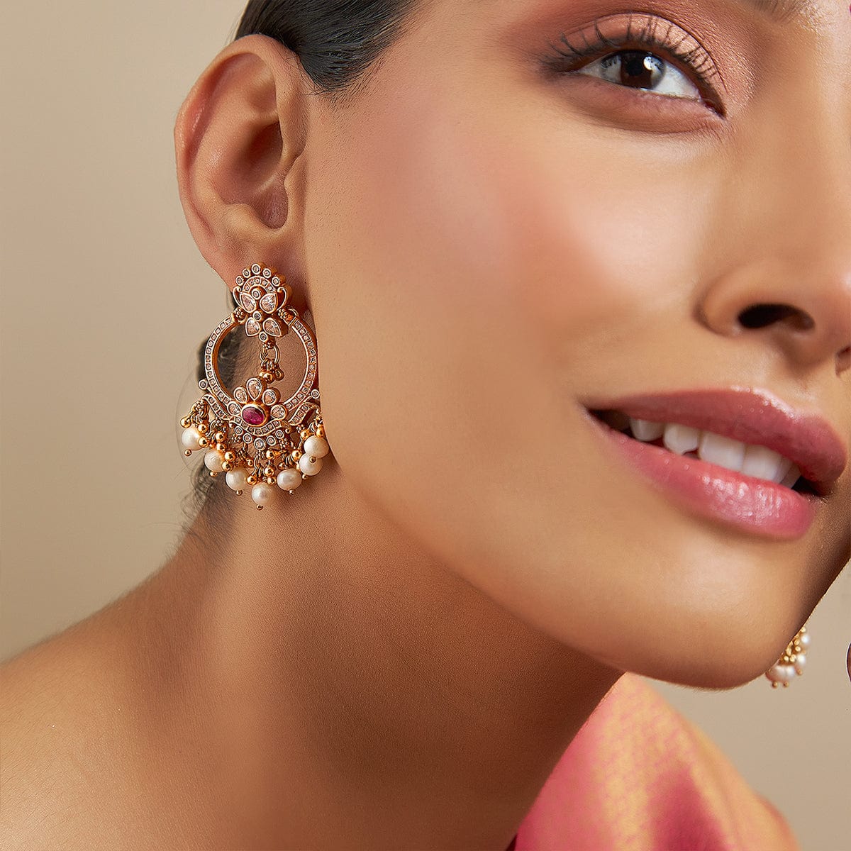 Silver Temple Earring 167557 - Image 2