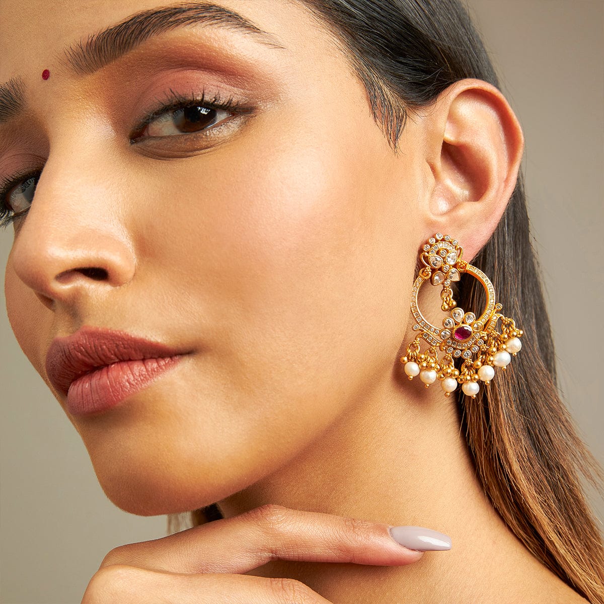 Silver Temple Earring 167557 - Image 4