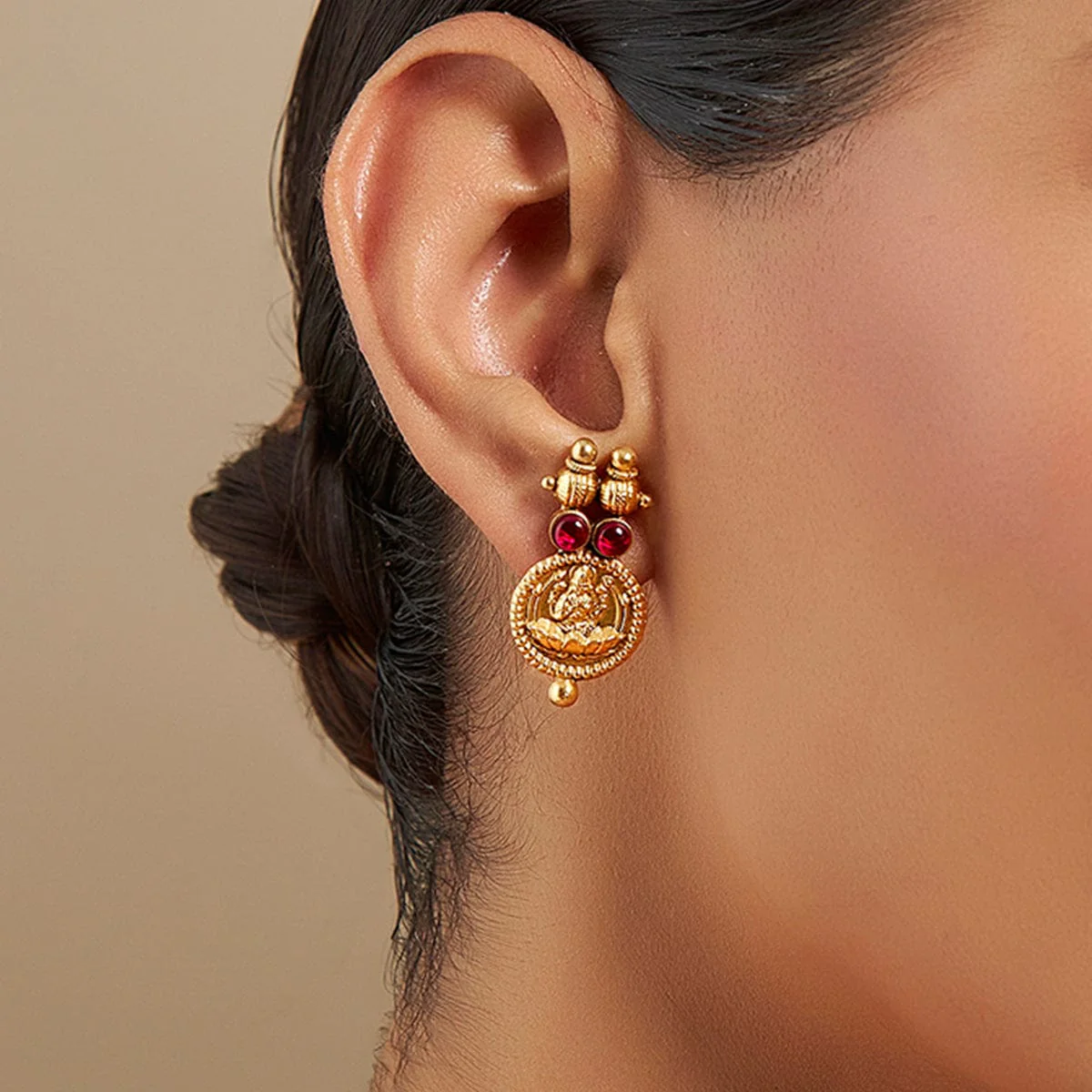 Silver Temple Earring 167559 - Image 2