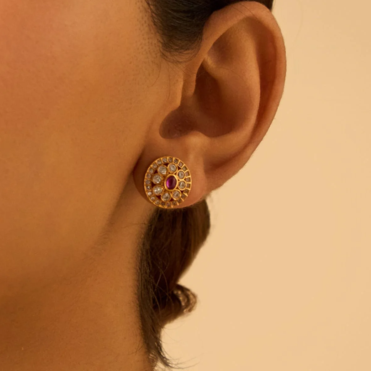 Silver Temple Earring 170043 - Image 2