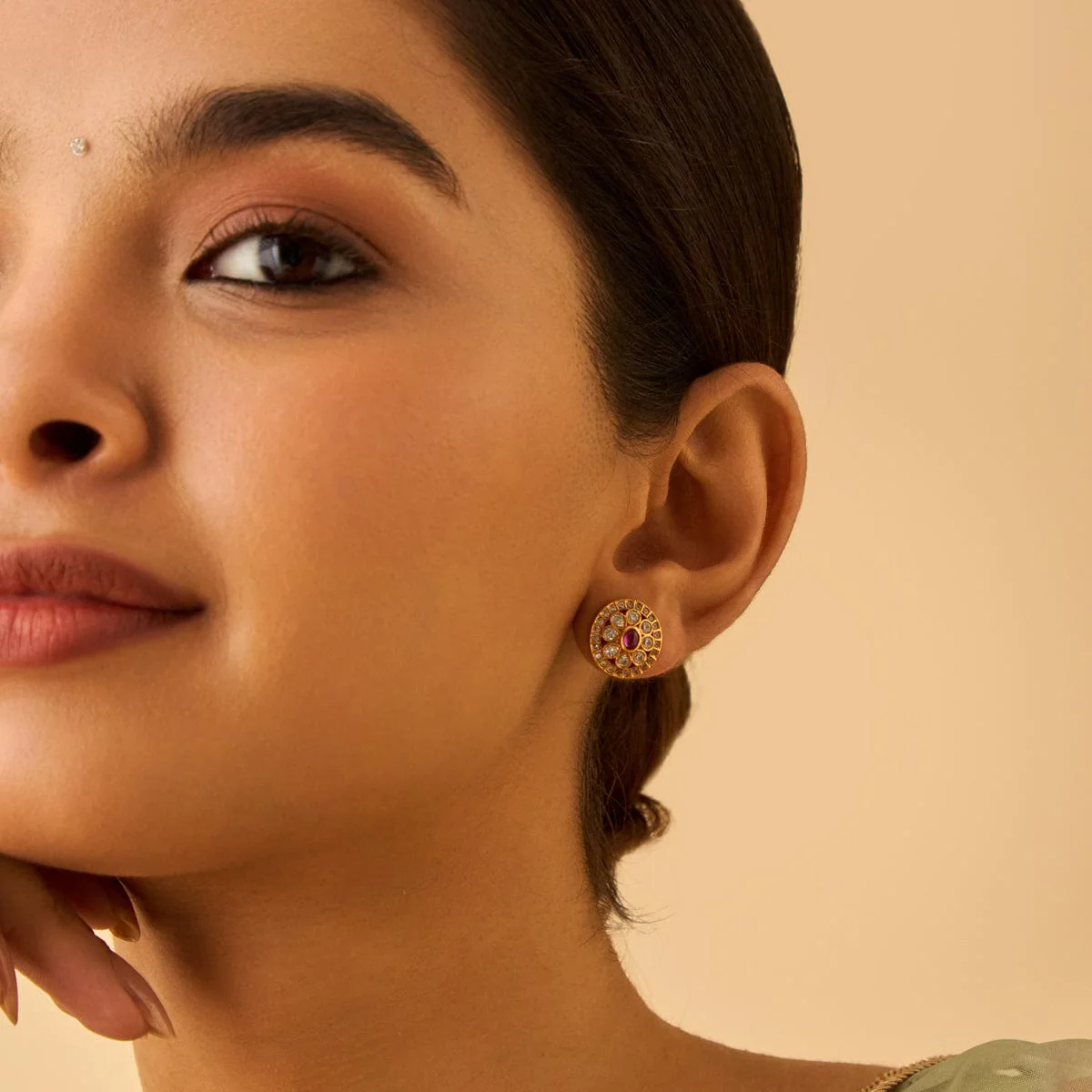 Silver Temple Earring 170043 - Image 3