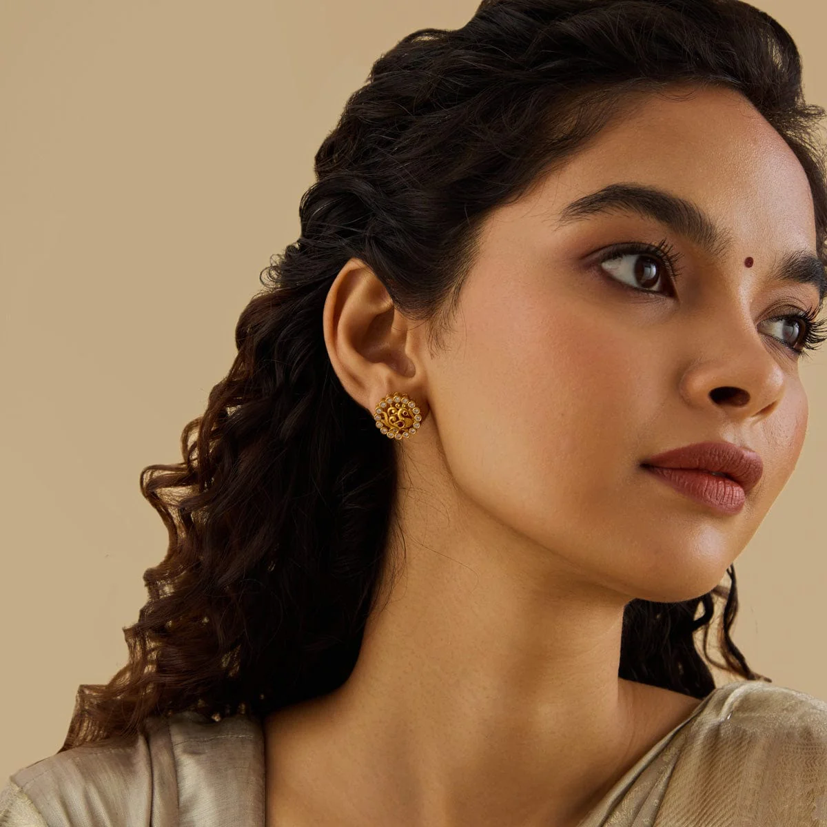 Silver Temple Earring 172544 - Image 3