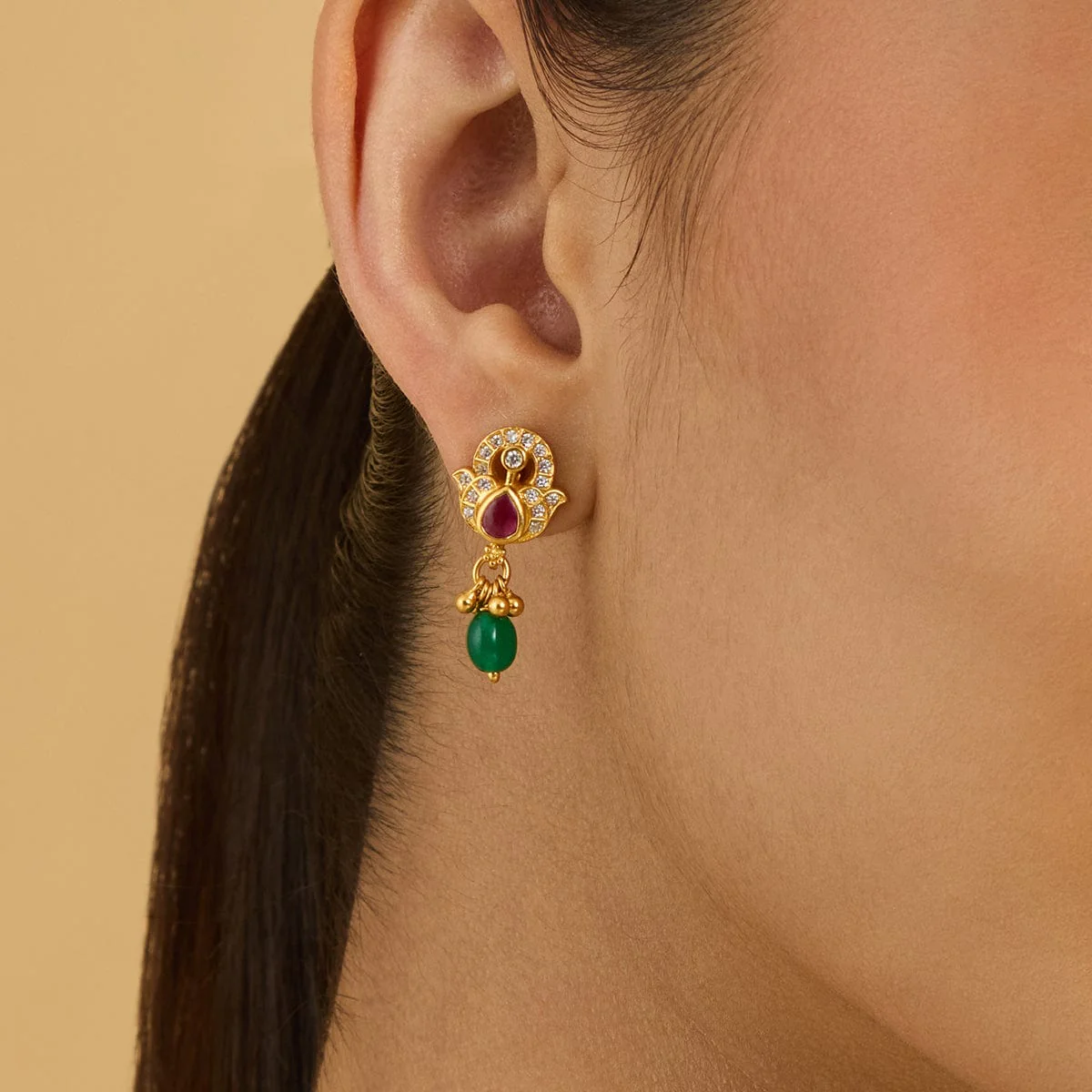 Silver Temple Earring 172547 - Image 2