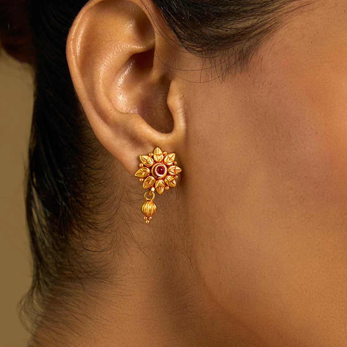 Silver Temple Earring 172702 - Image 2