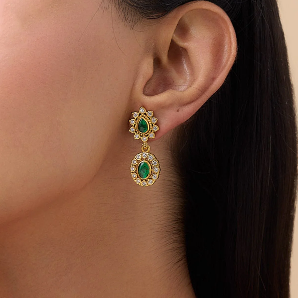 Silver Temple Earring 172792 - Image 2
