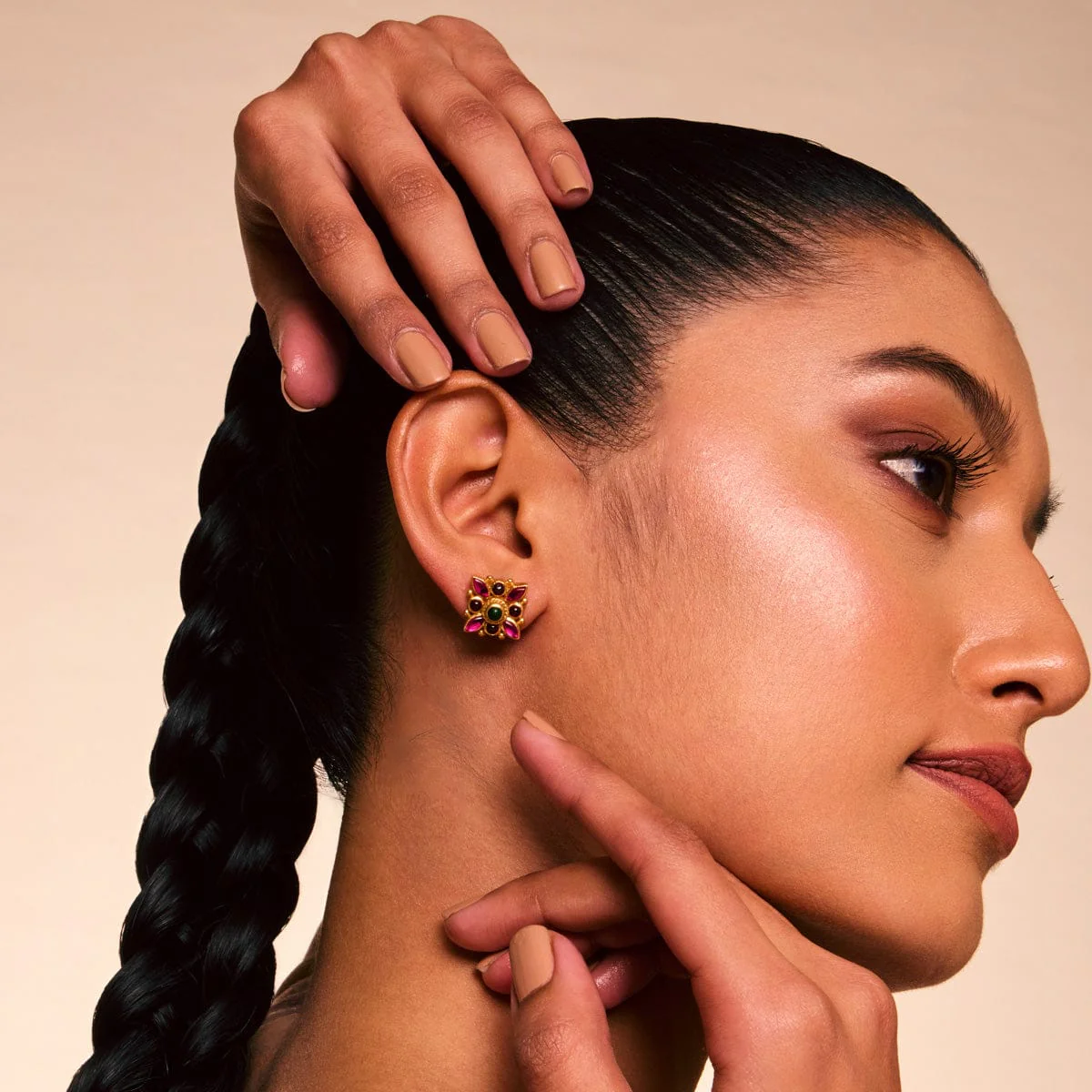 Silver Temple Earring 172795 - Image 2