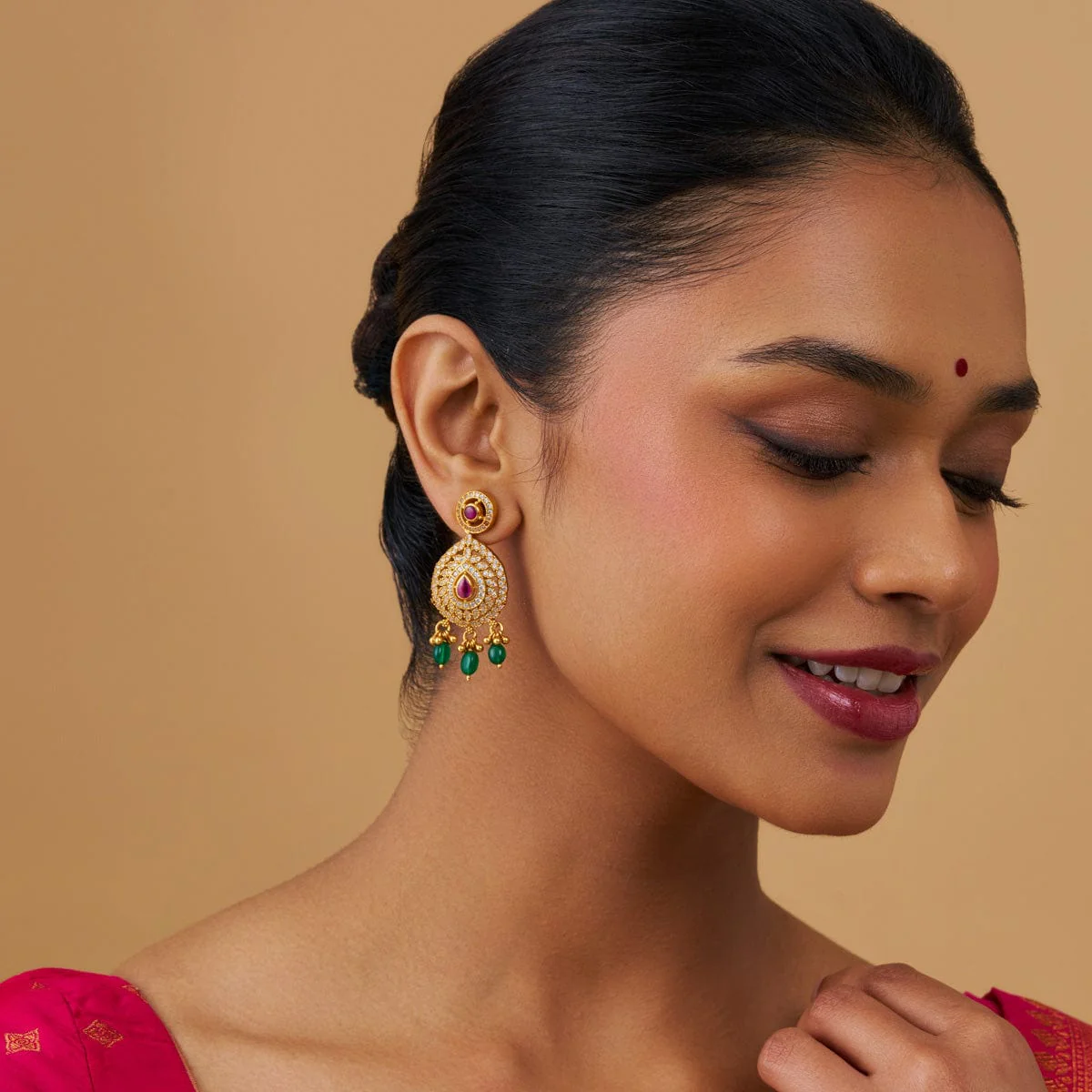 Silver Temple Earring 173399 - Image 2