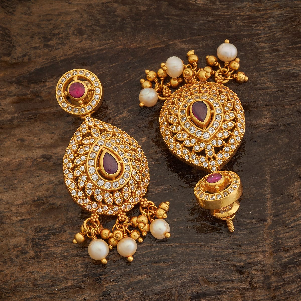 Silver Temple Earring 173399 - Image 3