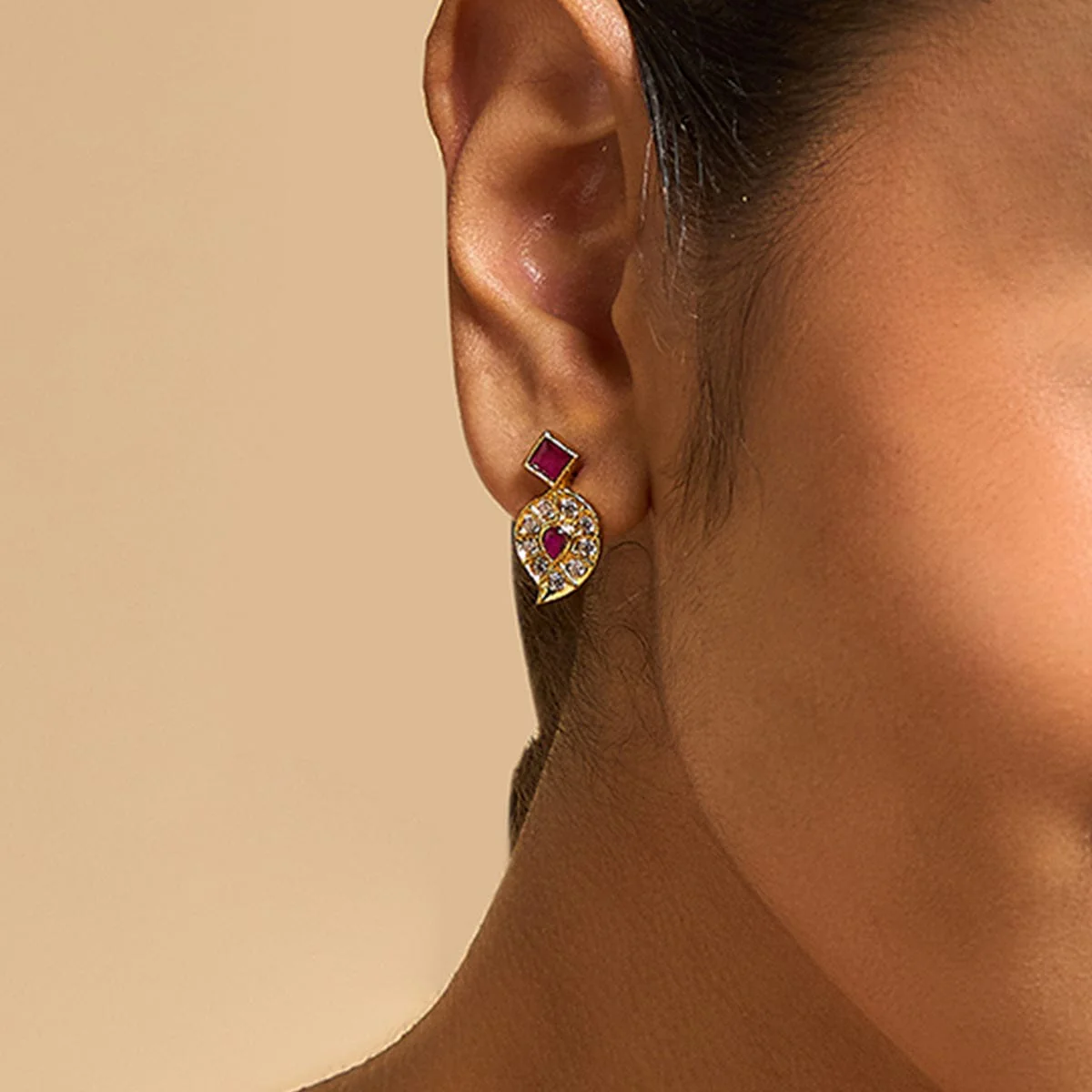 Silver Temple Earring 174078 - Image 2
