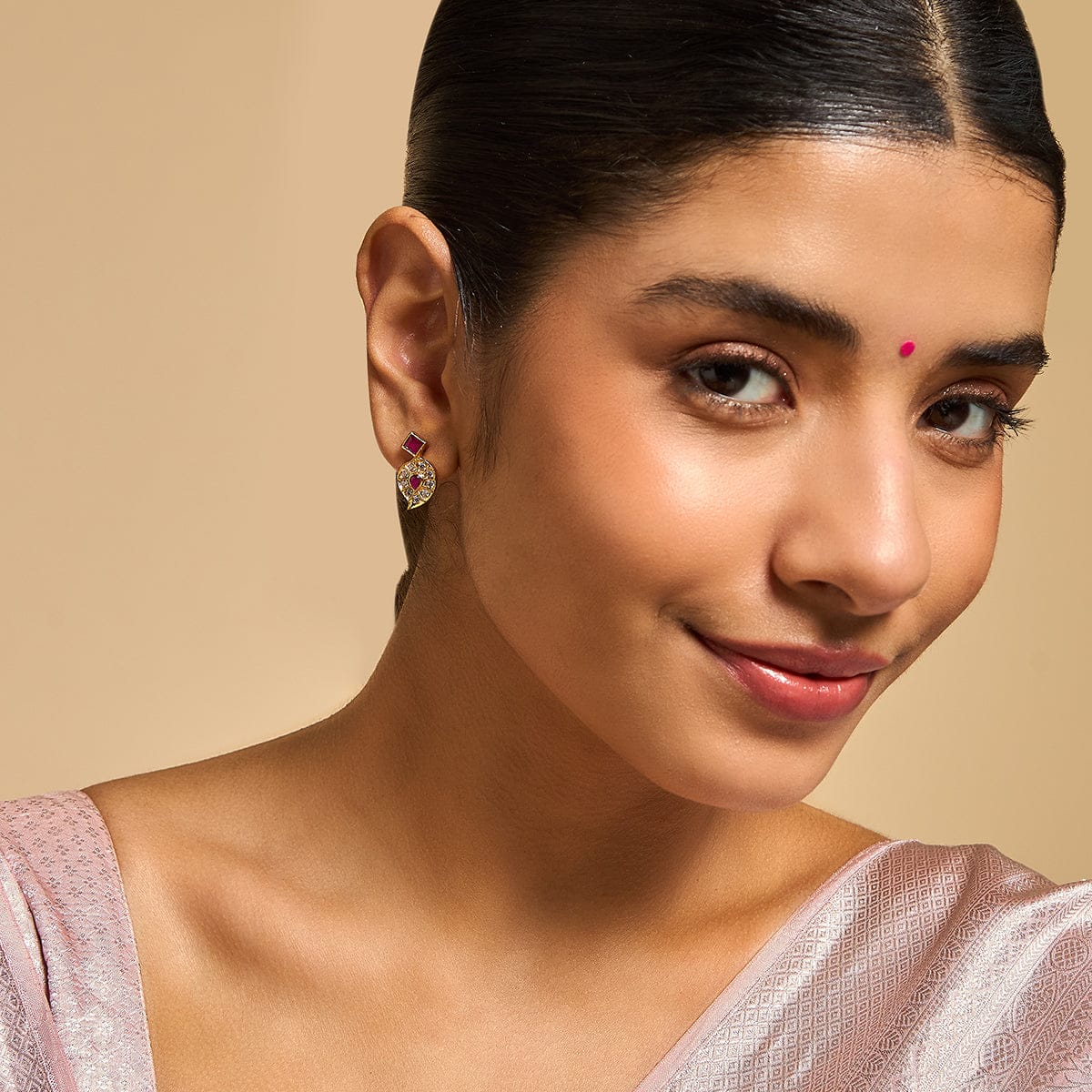Silver Temple Earring 174078 - Image 3