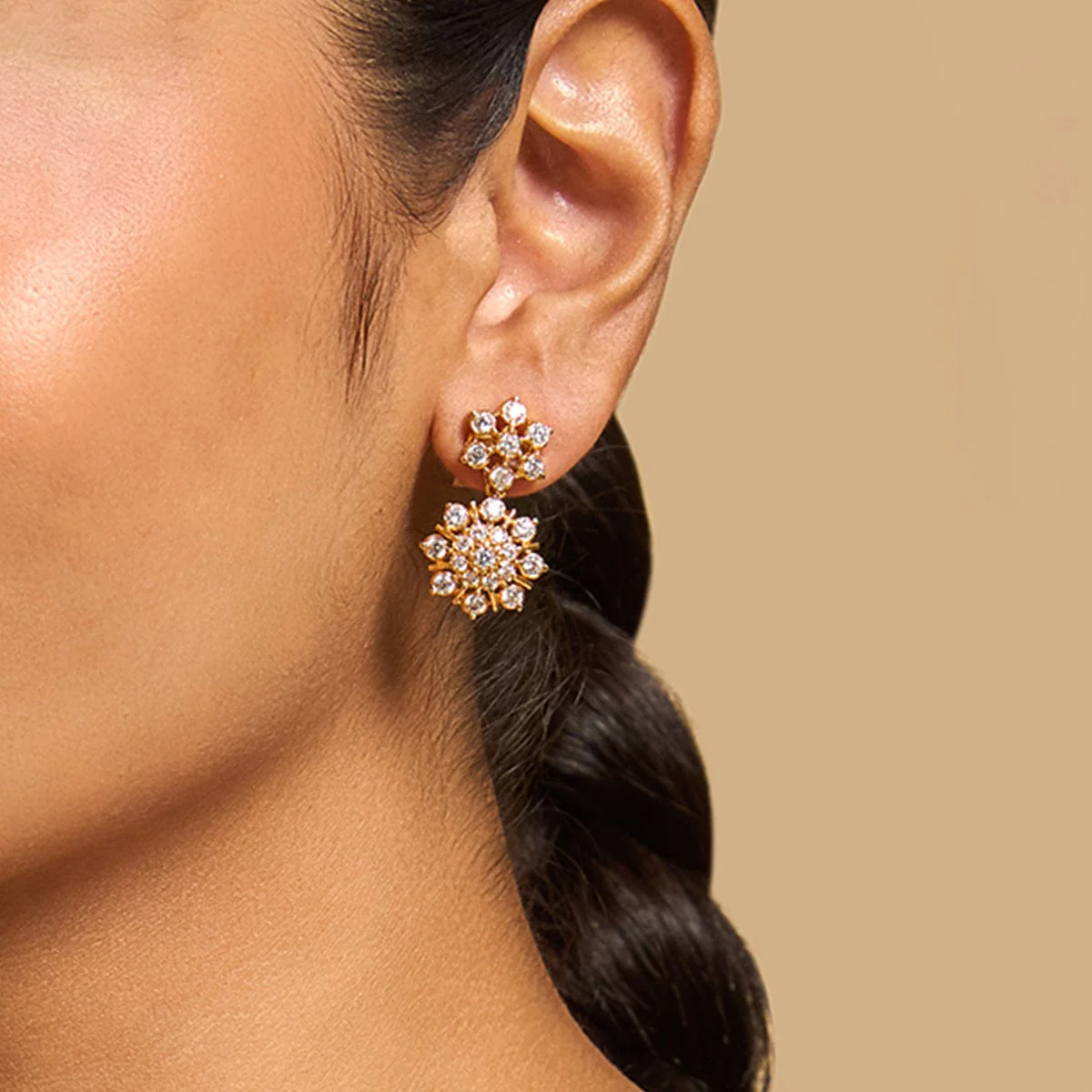 Silver Temple Earring 174083 - Image 2