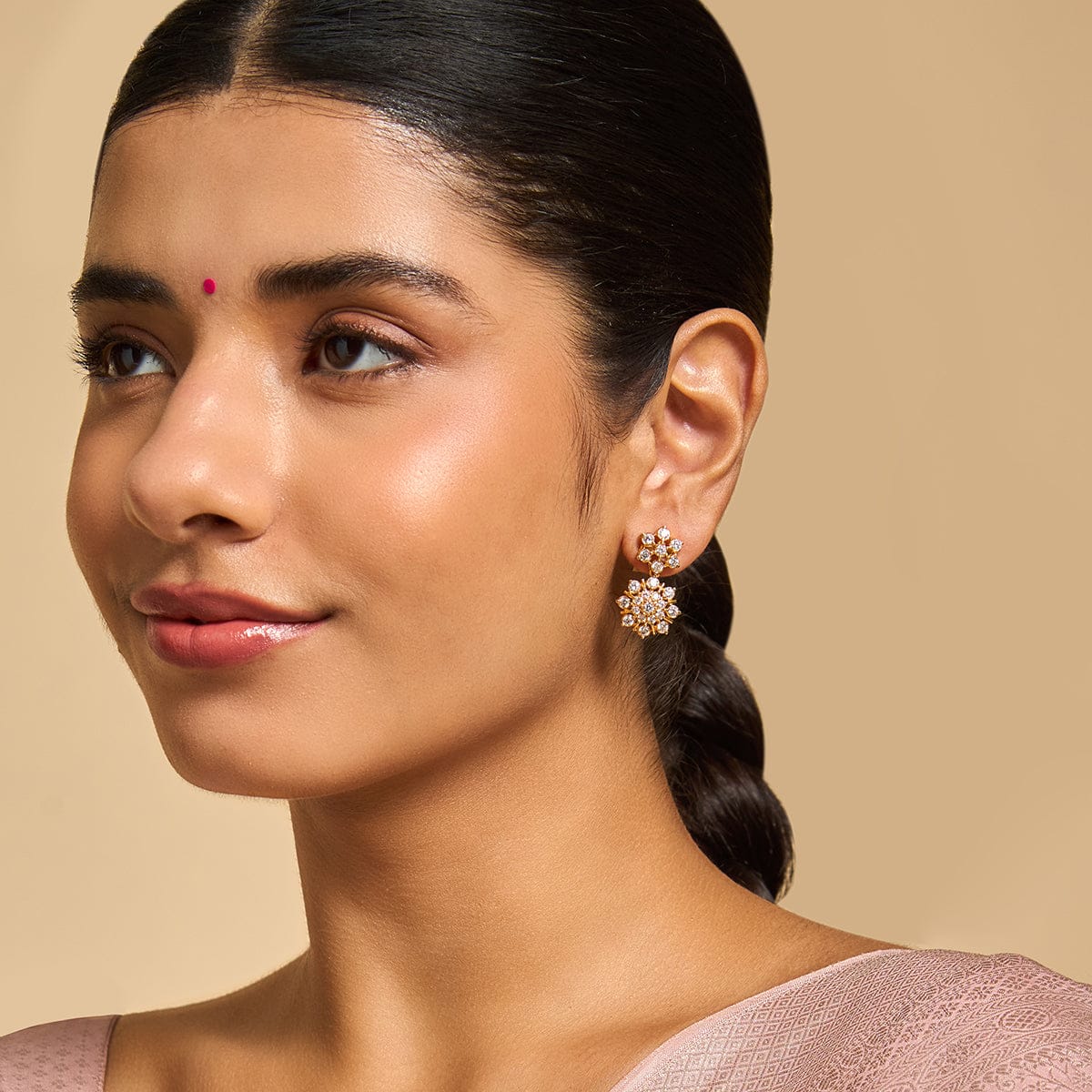 Silver Temple Earring 174083 - Image 3