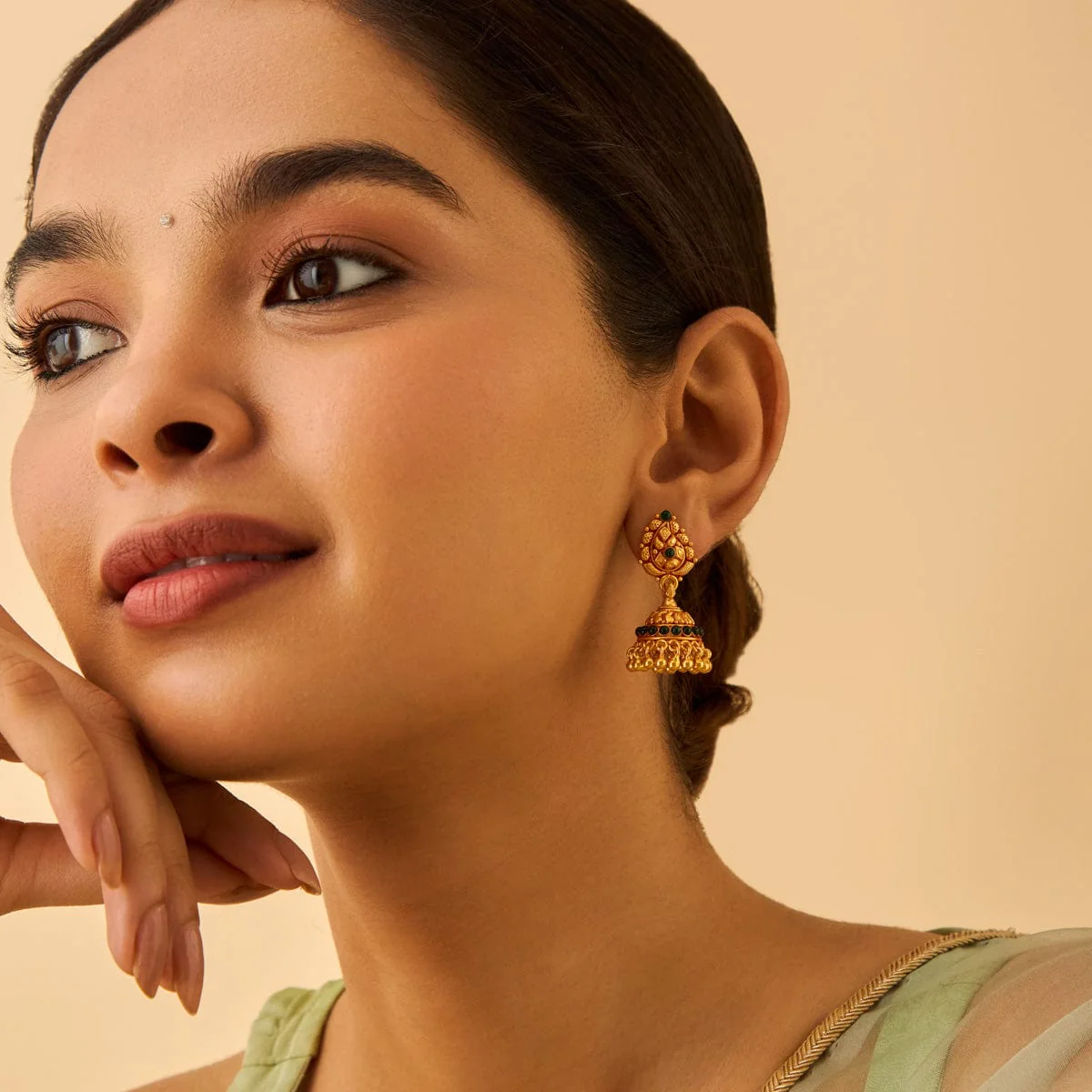 Silver Temple Earring 174136 - Image 2