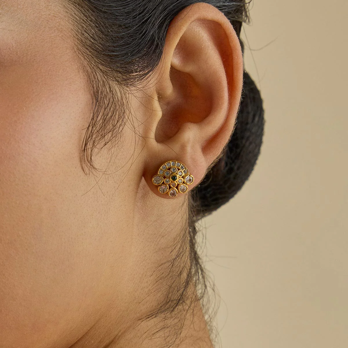 Silver Temple Earring 174252 - Image 2