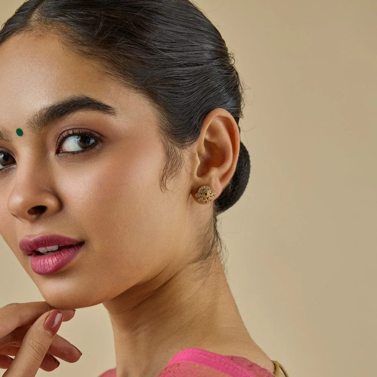Silver Temple Earring 174252 - Image 3