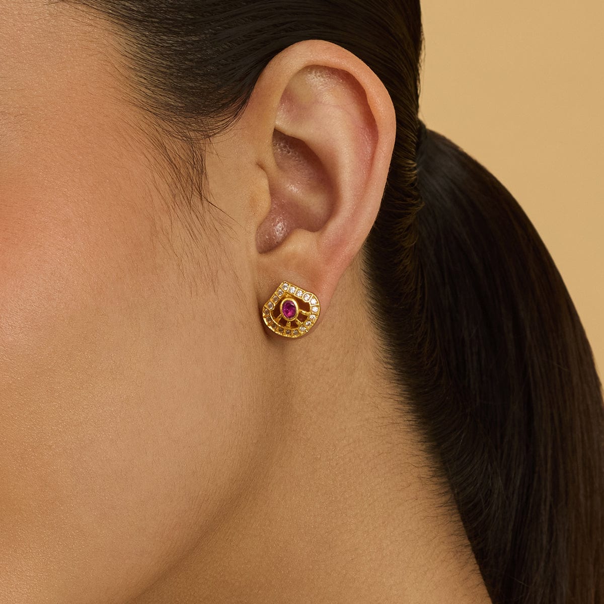 Silver Temple Earring 174264 - Image 2
