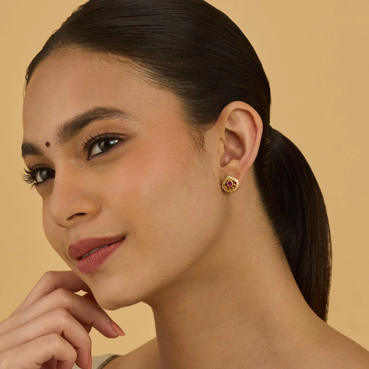 Silver Temple Earring 174264 - Image 3