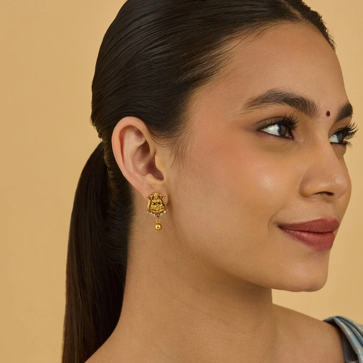 Silver Temple Earring 174318 - Image 3