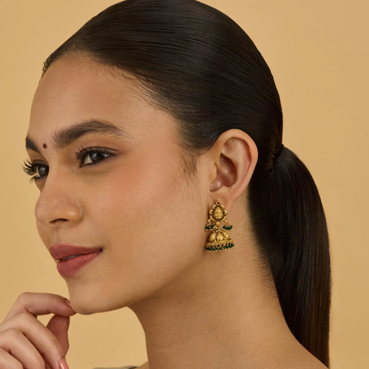 Silver Temple Earring 174365 - Image 2