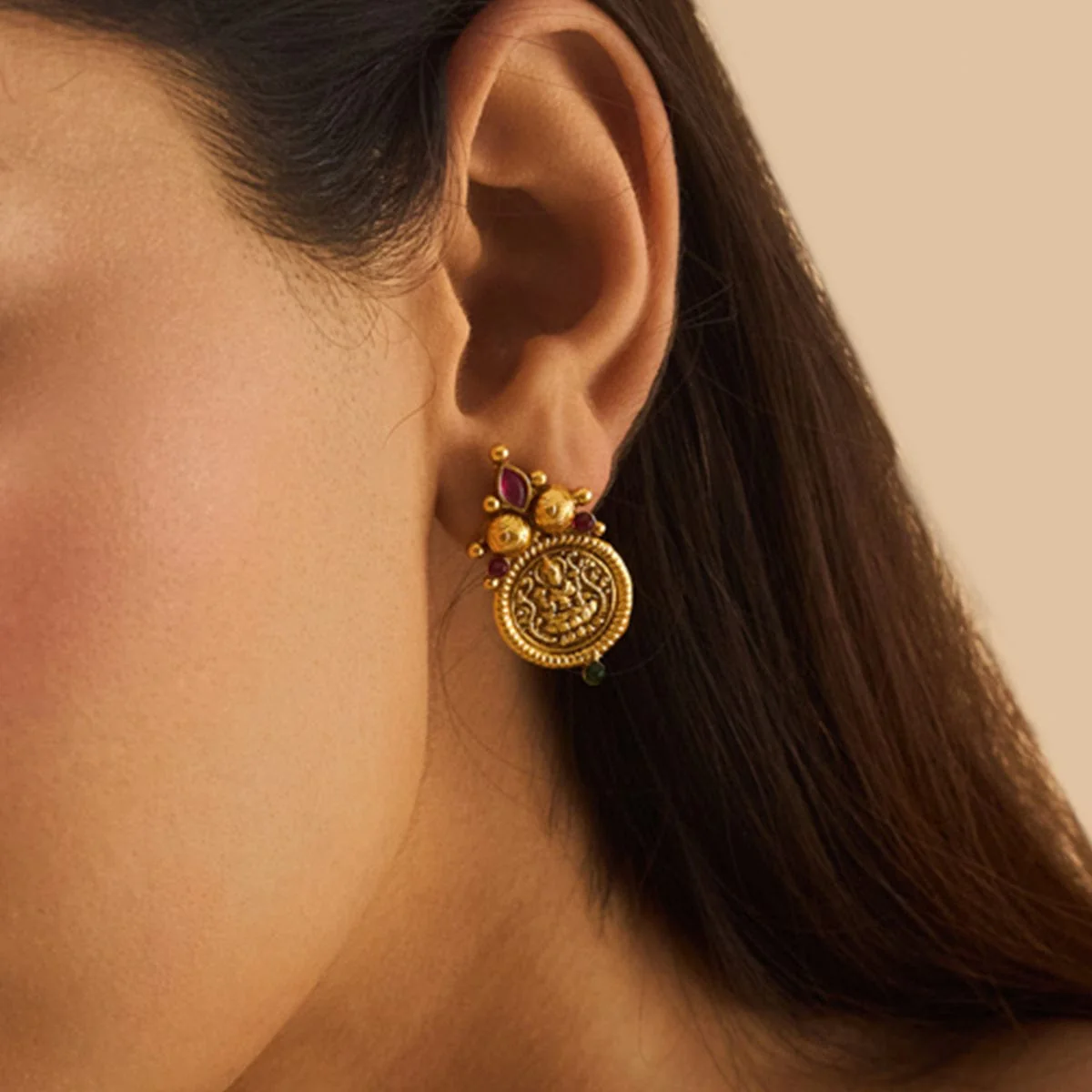 Silver Temple Earring 175735 - Image 2