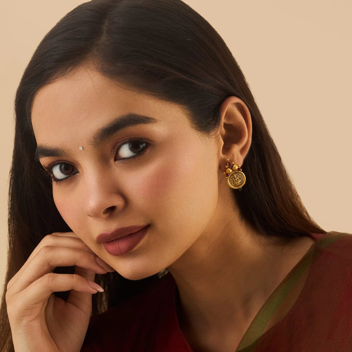 Silver Temple Earring 175735 - Image 3