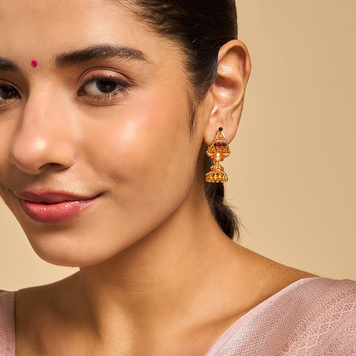 Silver Temple Earring 175739 - Image 2
