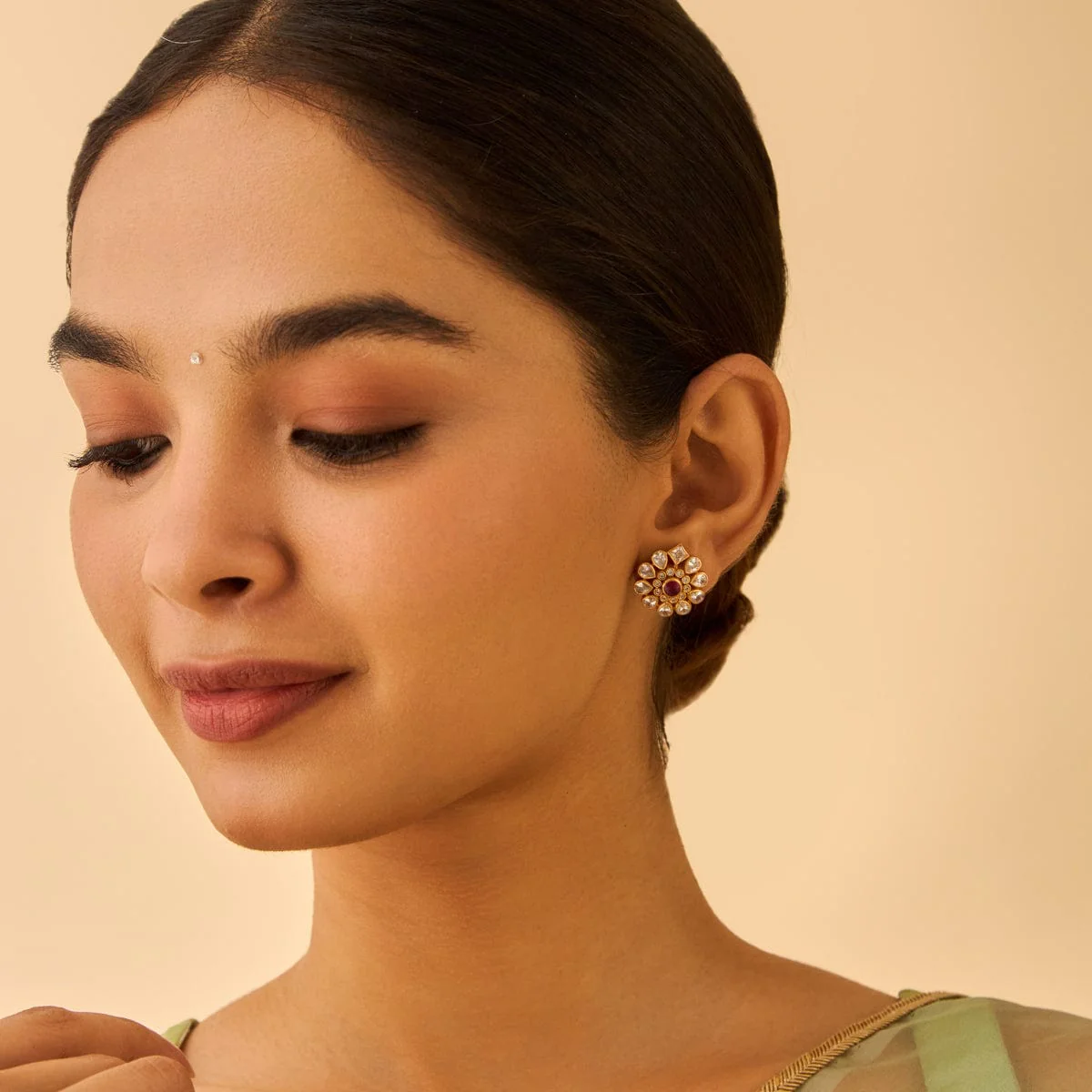 Silver Temple Earring 177351 - Image 3