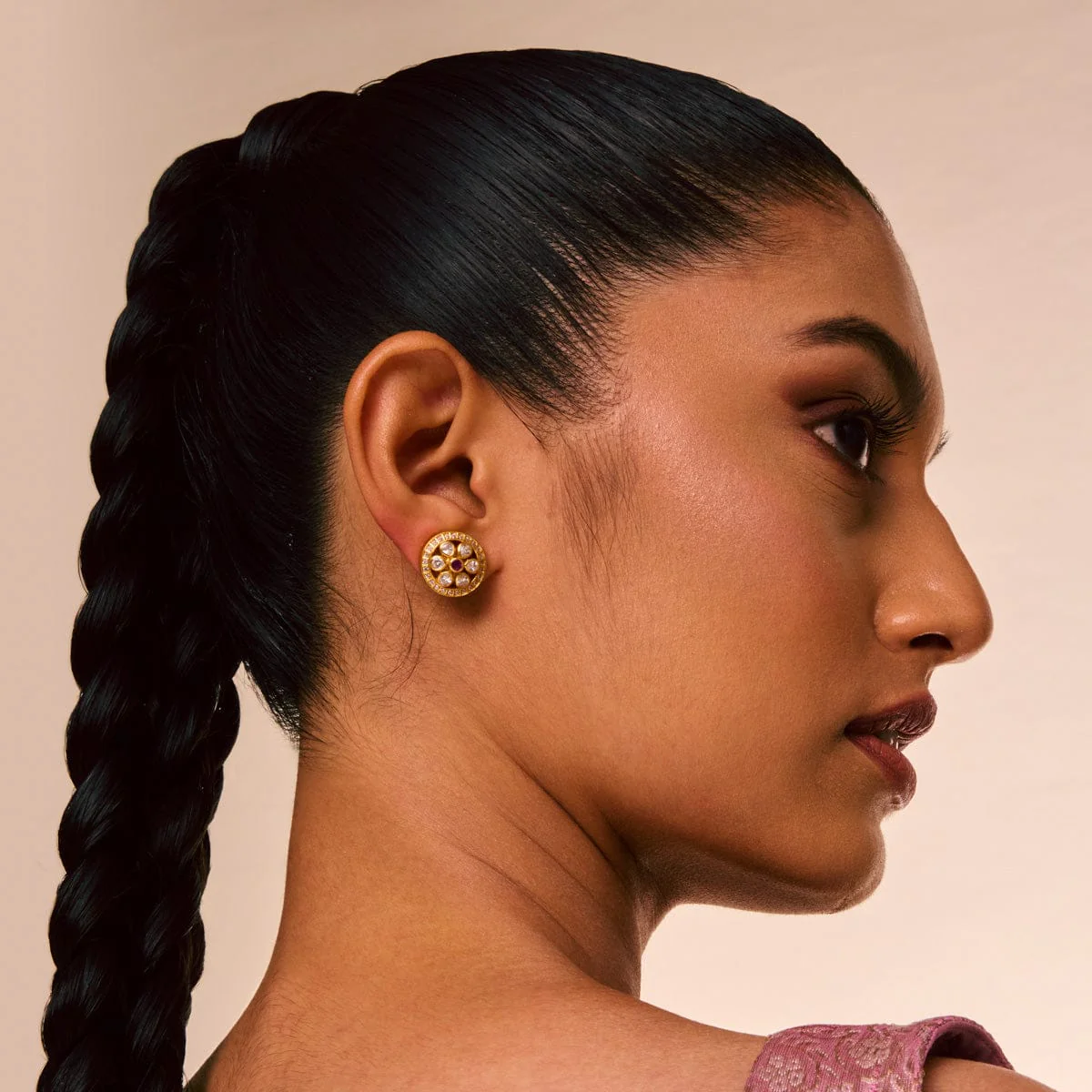 Silver Temple Earring 177357 - Image 2