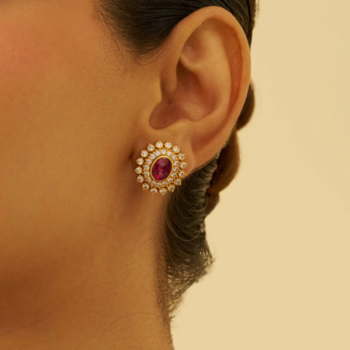 Silver Temple Earring 177362 - Image 2