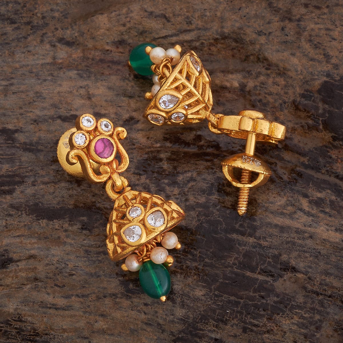 Silver Temple Earring 178057 - Image 3