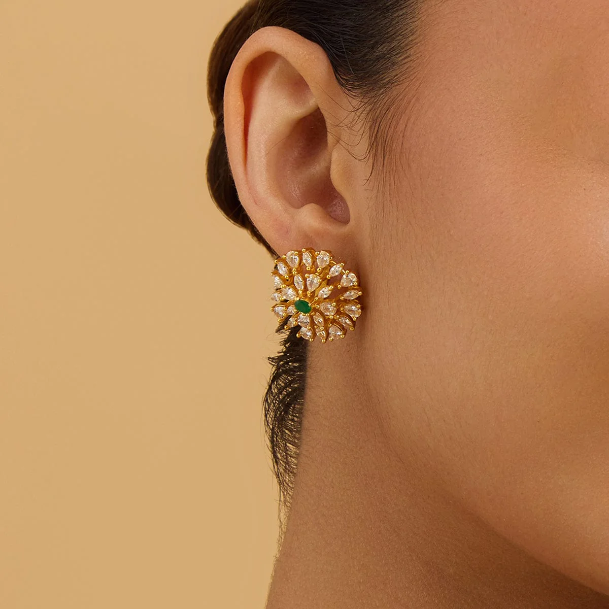 Silver Temple Earring 179563 - Image 2
