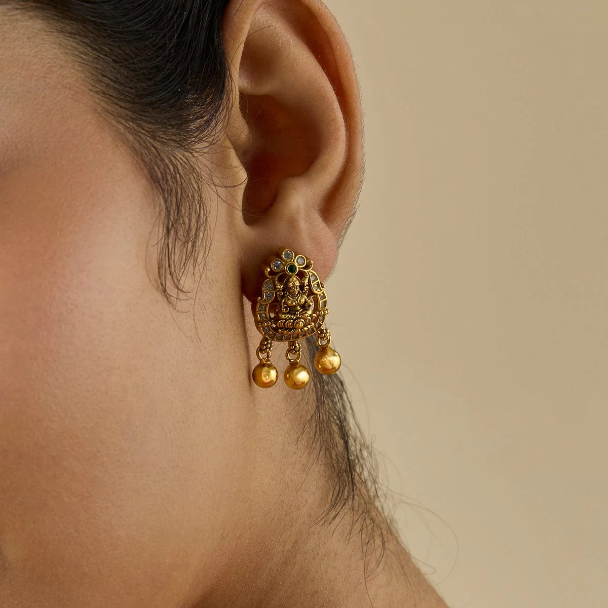 Silver Temple Earring 179593 - Image 2