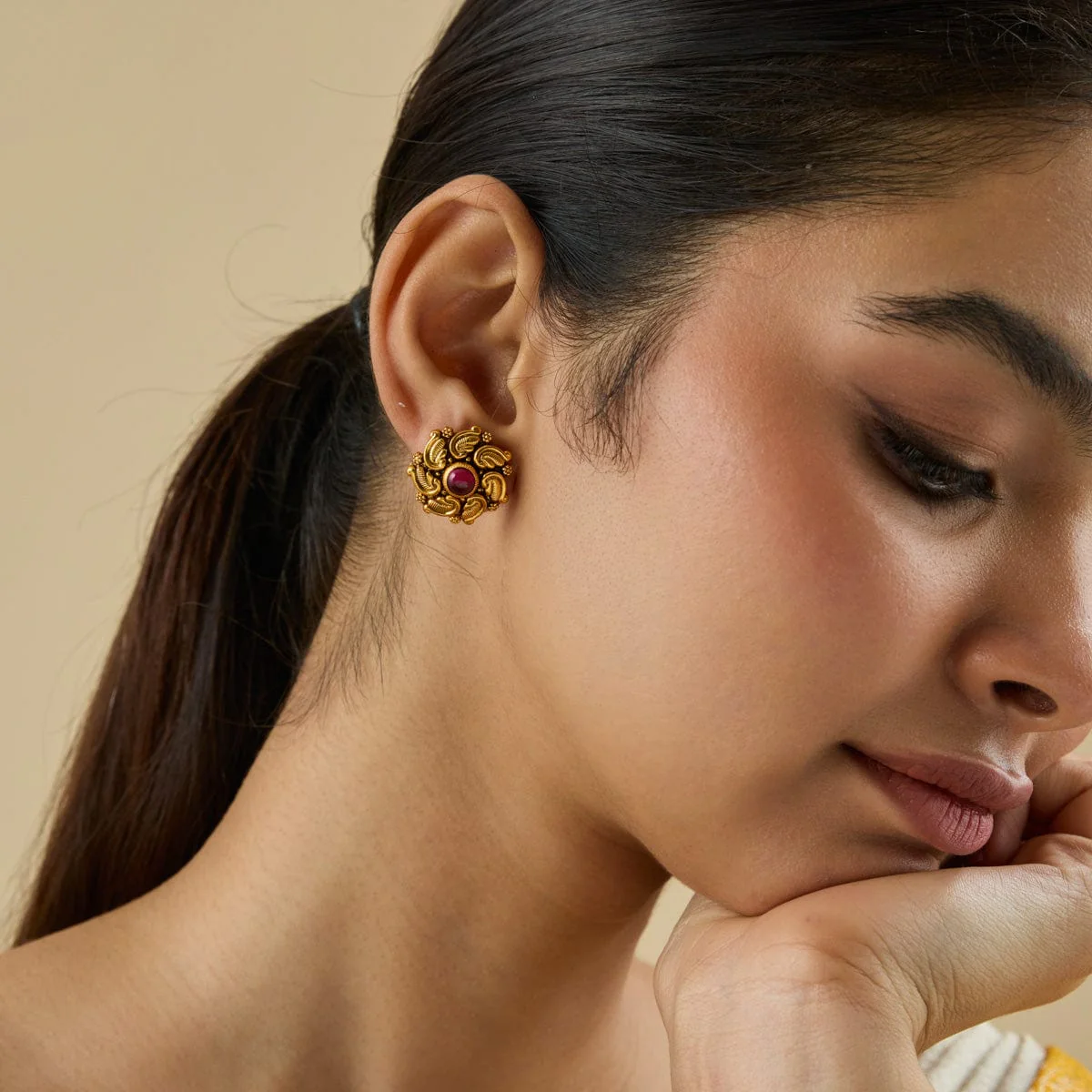 Silver Temple Earring 179595 - Image 3