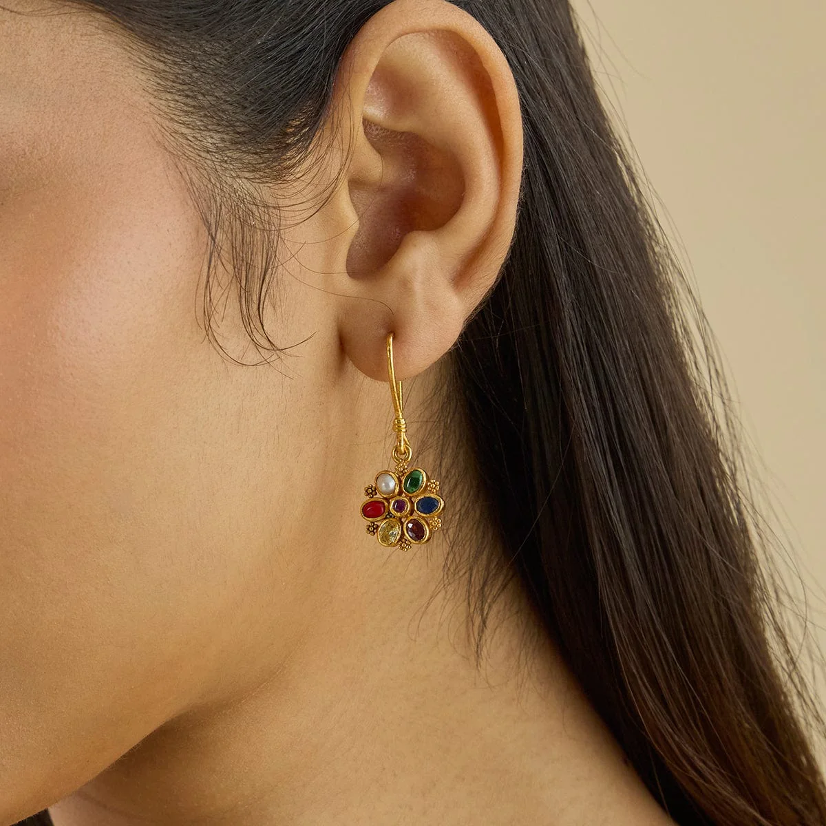 Silver Temple Earring 179597 - Image 2